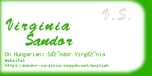 virginia sandor business card